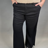 Black Meg Linen Trouser Pants