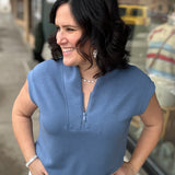 Paradise Blue Modal Sleeveless Top