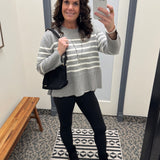 Geralyn Striped Crew Sweater