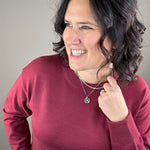 Festive Red Hemlet Sweater Top - Sweater VELVET HEART