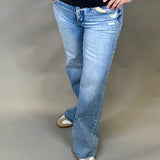 Mid Rise Wide Leg Jeans Bottoms - Pants RISEN