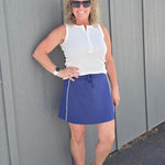 Smoky Navy Skort Bottom- Skirt RAE MODE