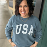 Navy Jordan USA Sweatshirt Top - Sweatshirt THREAD & SUPPLY