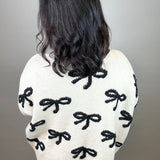 Tan and Black Bow Cardigan