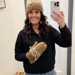 Brown & Speckled Mittens Accessories- Mittens PANACHE