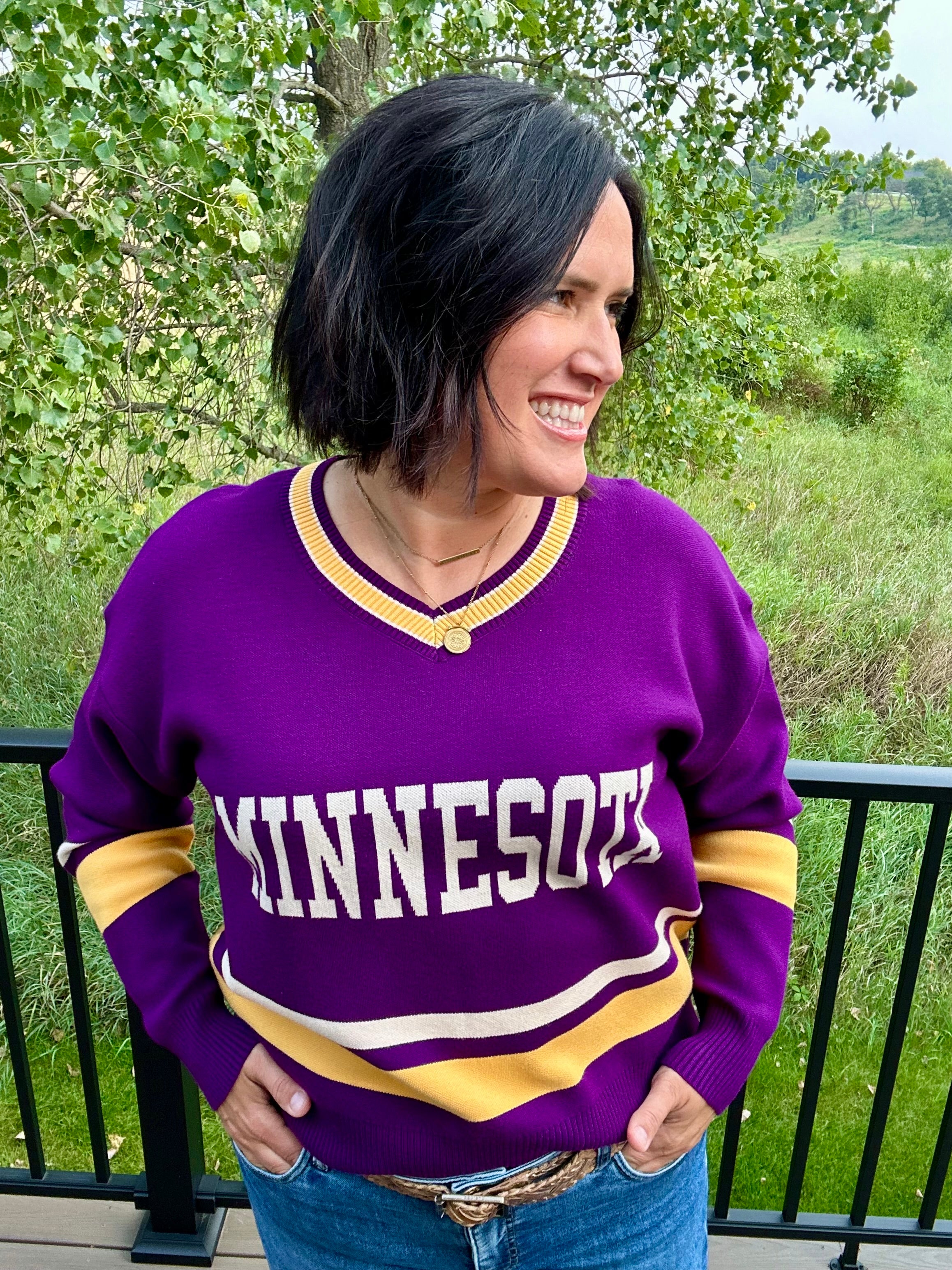 Purple Minnesota University Sweater Top - Sweater Love Letters