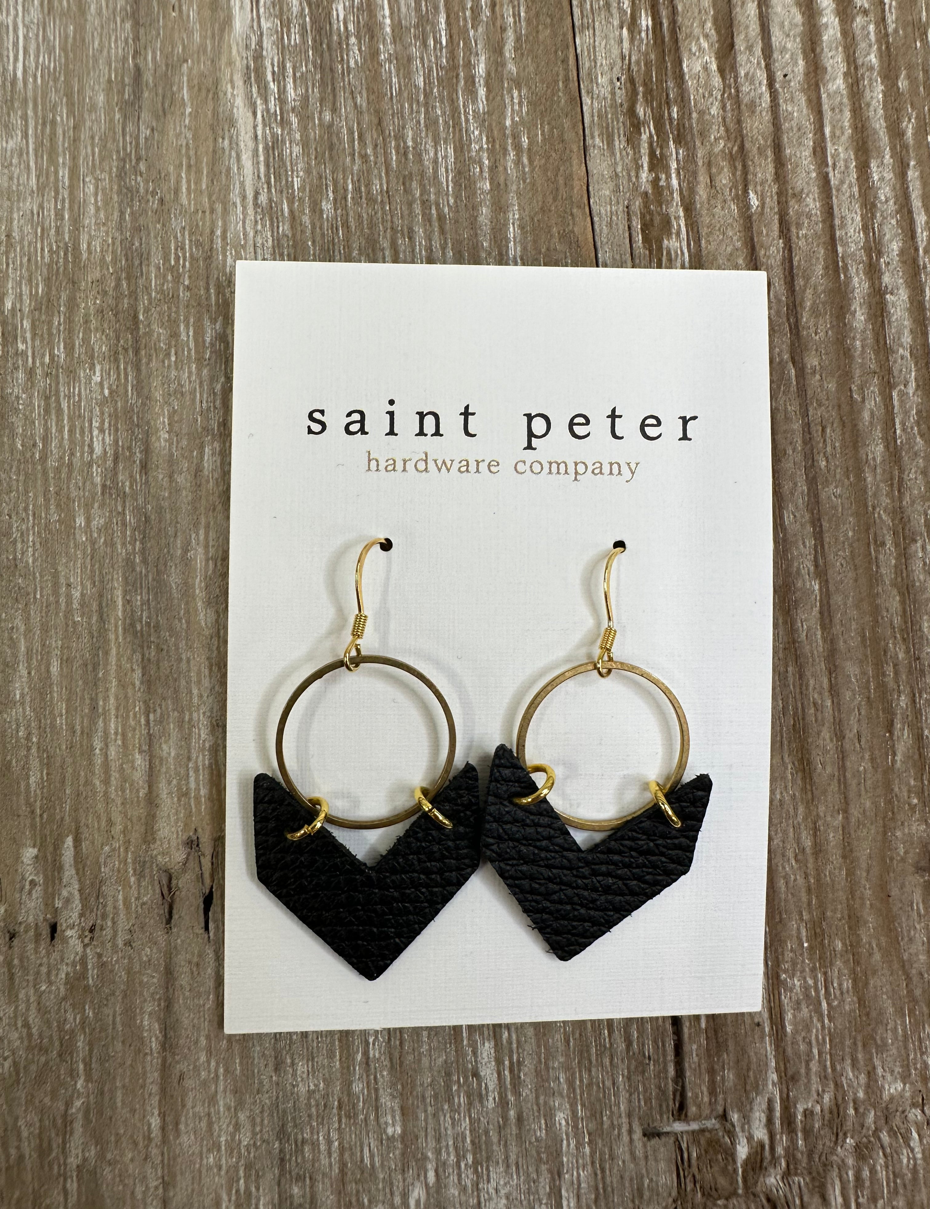 Gold & Black Earrings Jewelry - Earrings St. Peter hardware
