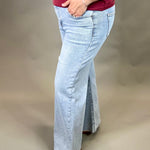 Ankle Wide Leg Palazzo Jeans Bottoms - Pants RISEN