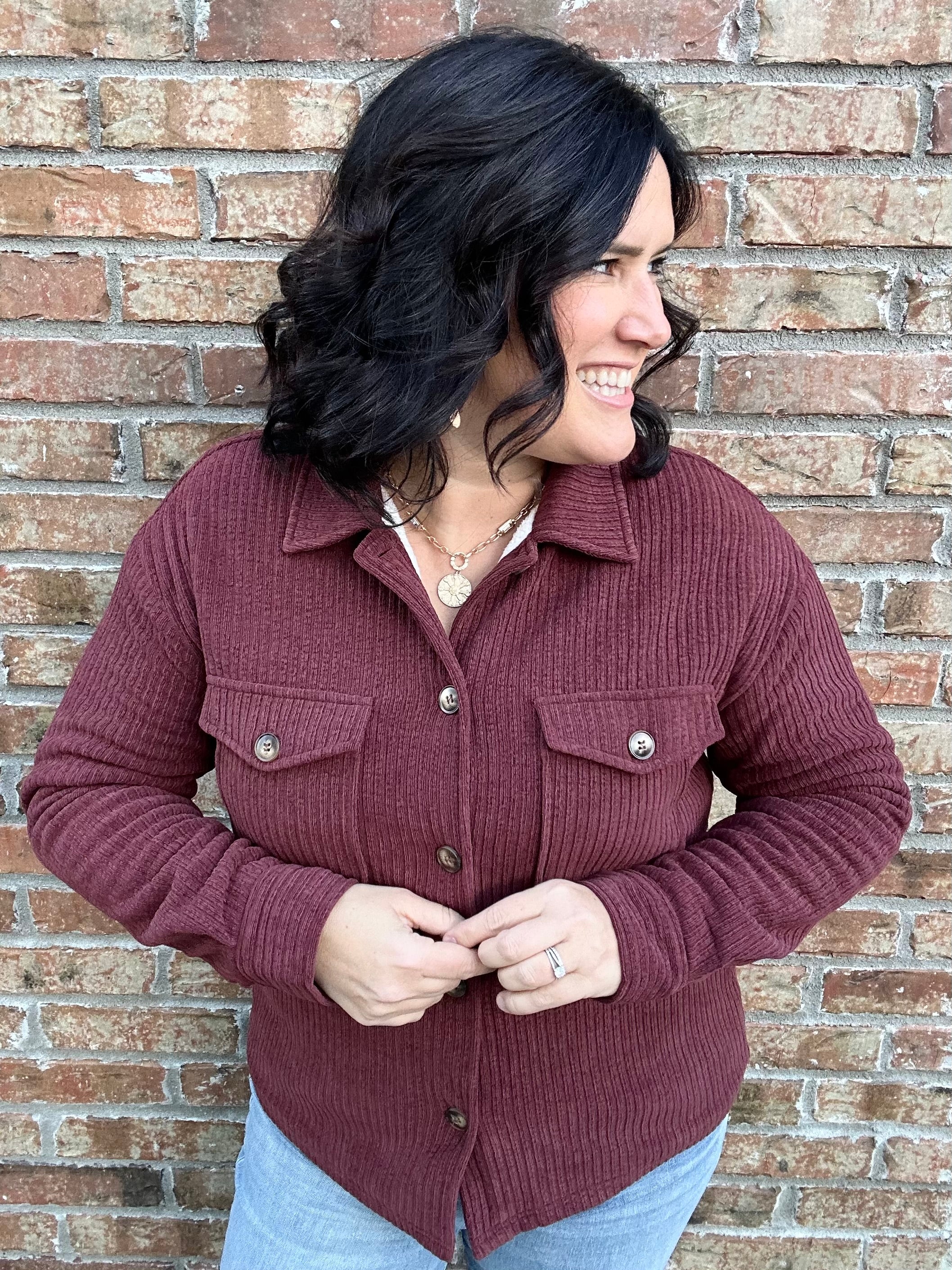 Rust Lined Shirt Jacket Outerwear- Jackets STACCATO