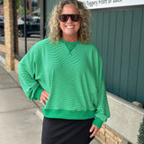 Lime Green Drop Shoulder Sweatshirt
