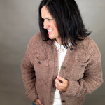 Raw Umber Lois Sweater Jacket Outerwear- Jackets THREAD & SUPPLY