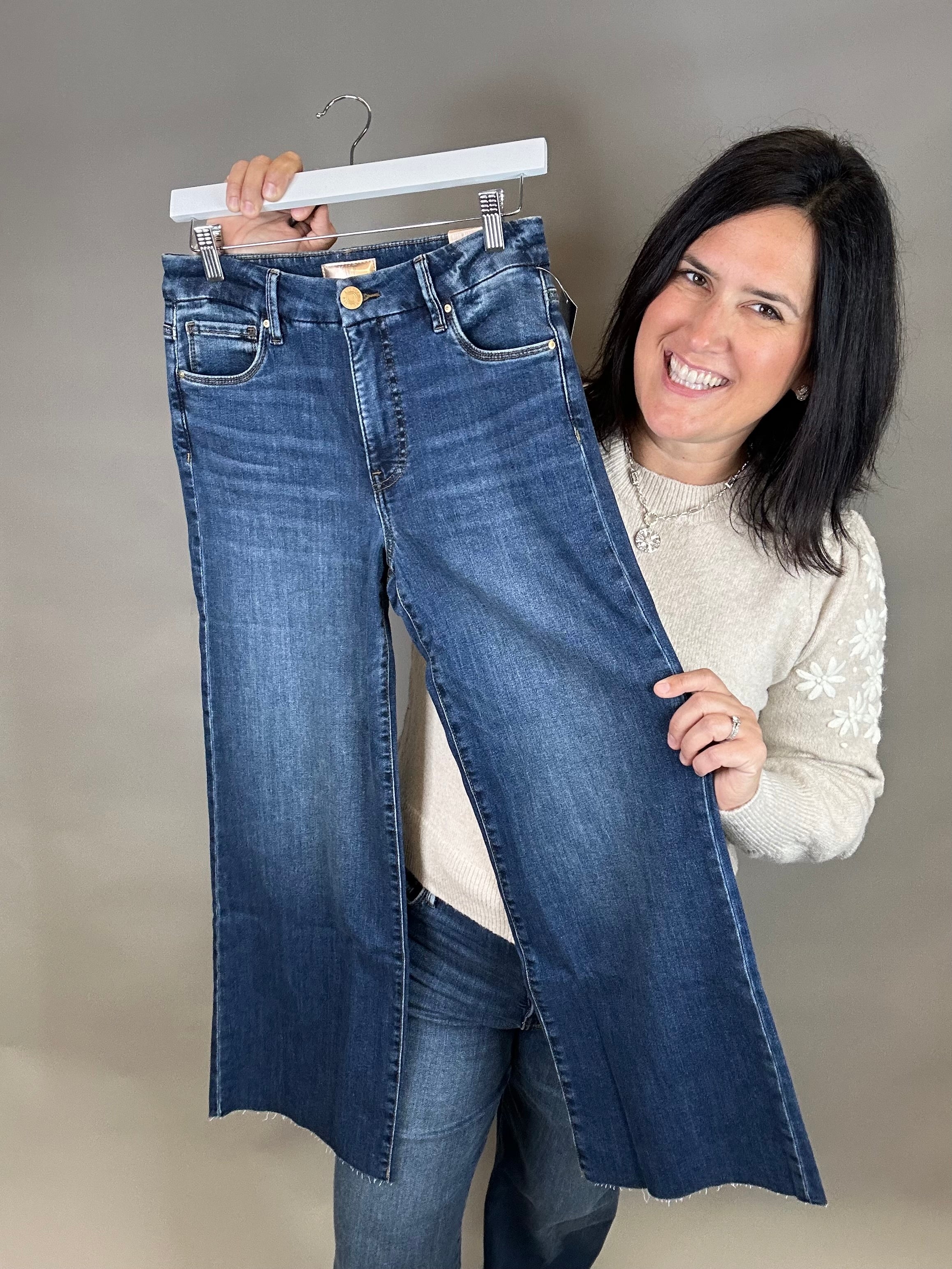 Inexhaustible Dark Wash Meg Jeans Bottom- Pants KUT FROM THE KLOTH