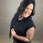 Black Quilted Snap Vest Outerwear - Vest DOE & RAE
