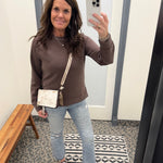 Brown Comfort Zone Crew Top - Sweatshirt STORM CREEK