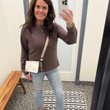 Brown Comfort Zone Crew Top - Sweatshirt STORM CREEK