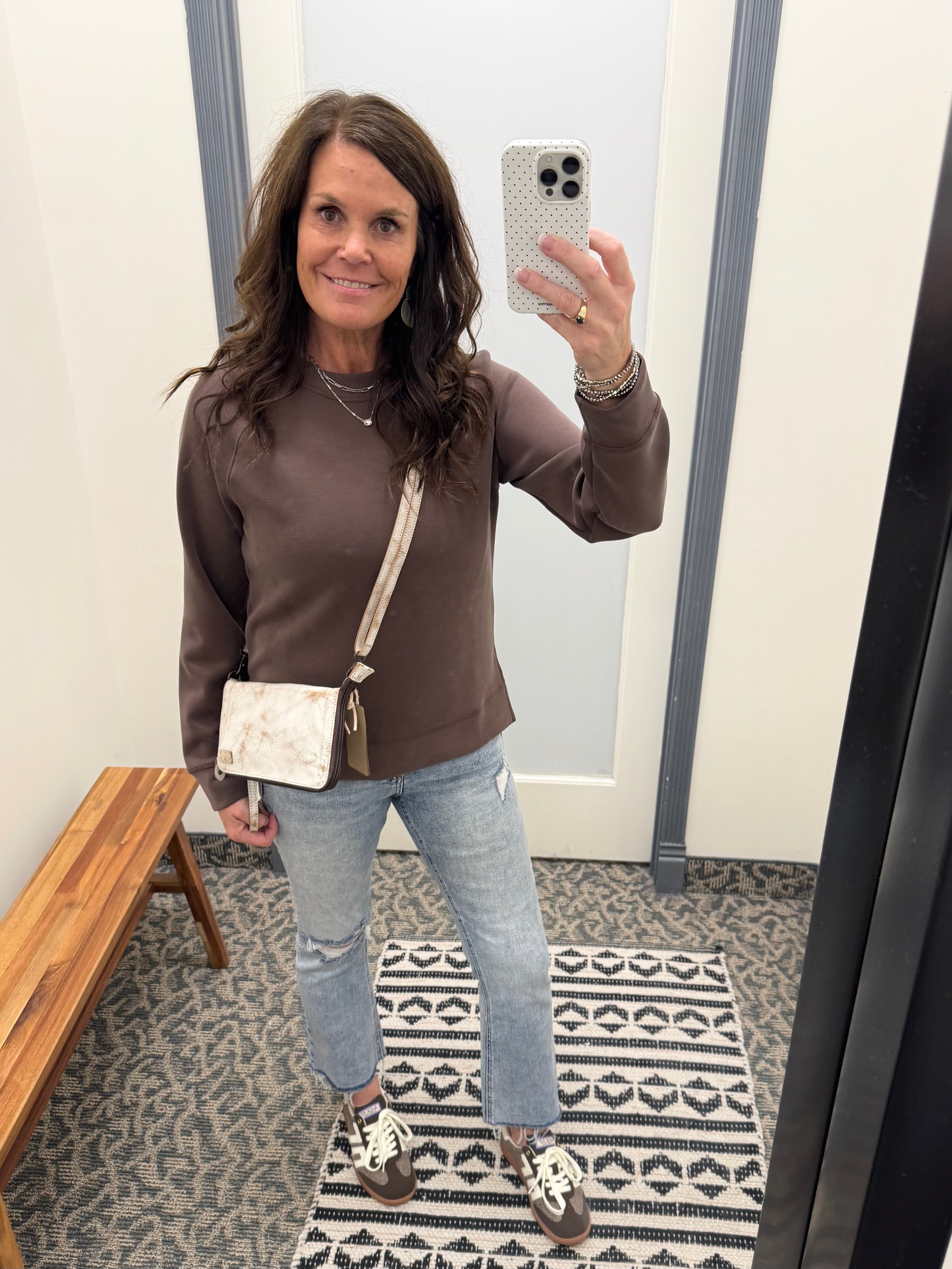 Brown Comfort Zone Crew Top - Sweatshirt STORM CREEK