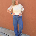 Dark Blue Wide Leg Pants Bottoms - Pants MICA DENIM