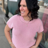 Pink Elwood Drop Needle Top