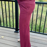 Philo Cozy Waffle Drawstring Pull-On Pants