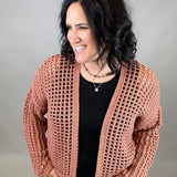 Clay Crochet Cropped Open Cardigan Tops- Cardigans DOE & RAE