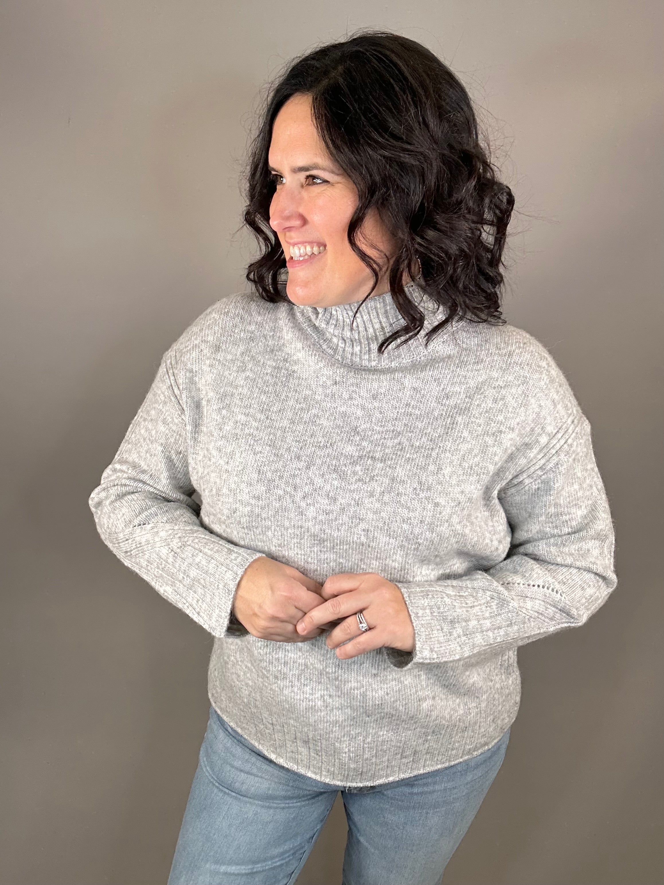 Grey Cloud Licarayen Mock Pullover Top - Sweater RD International