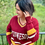 Maroon Minnesota University Sweater Top - Sweater Tea n Rose