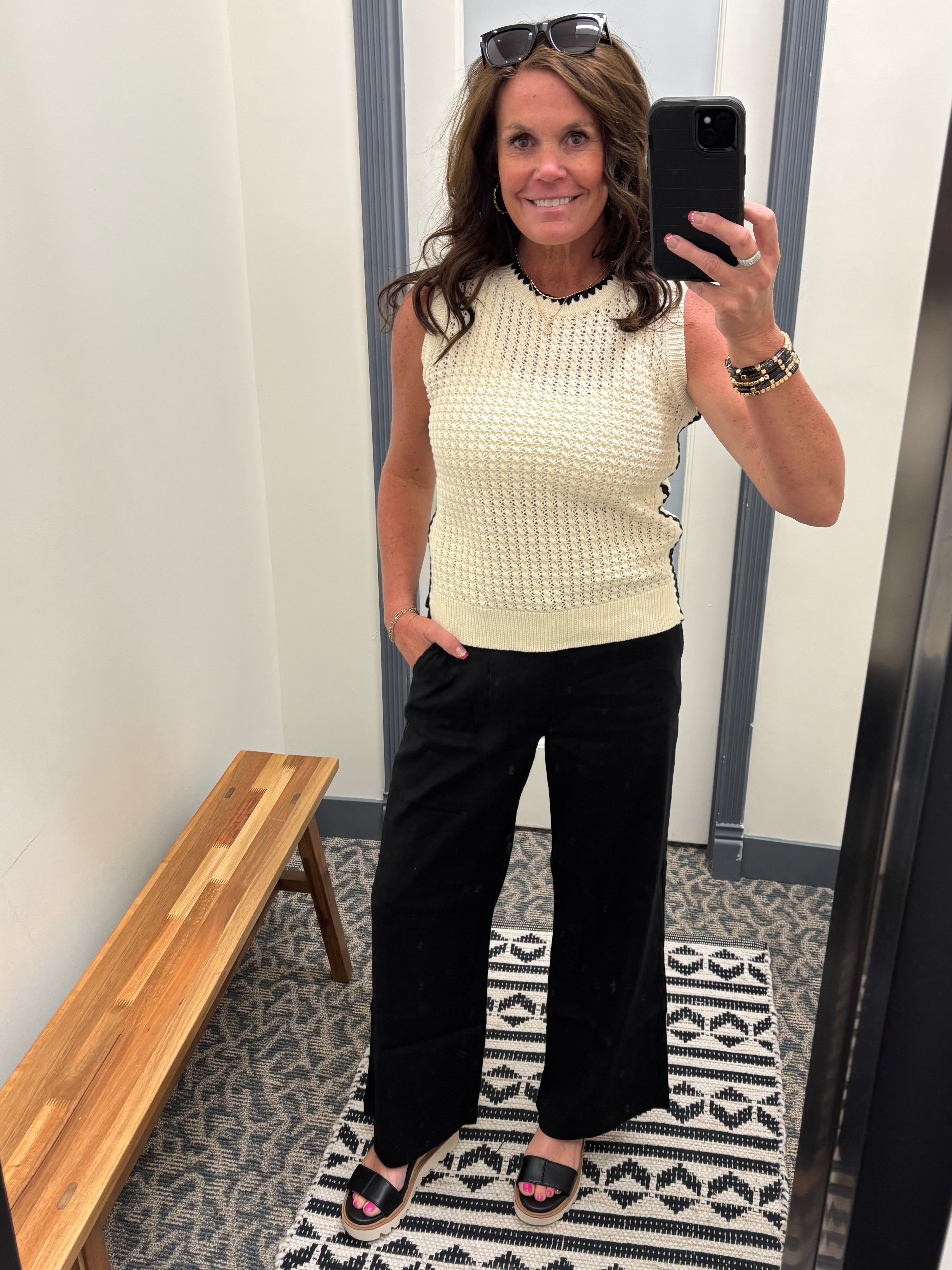 Black Meg Linen Trouser Pants Bottoms - Pants KUT FROM THE KLOTH