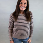 Taupe Black Ely Sweater Top - Sweater THREAD & SUPPLY