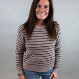 Taupe Black Ely Sweater Top - Sweater THREAD & SUPPLY