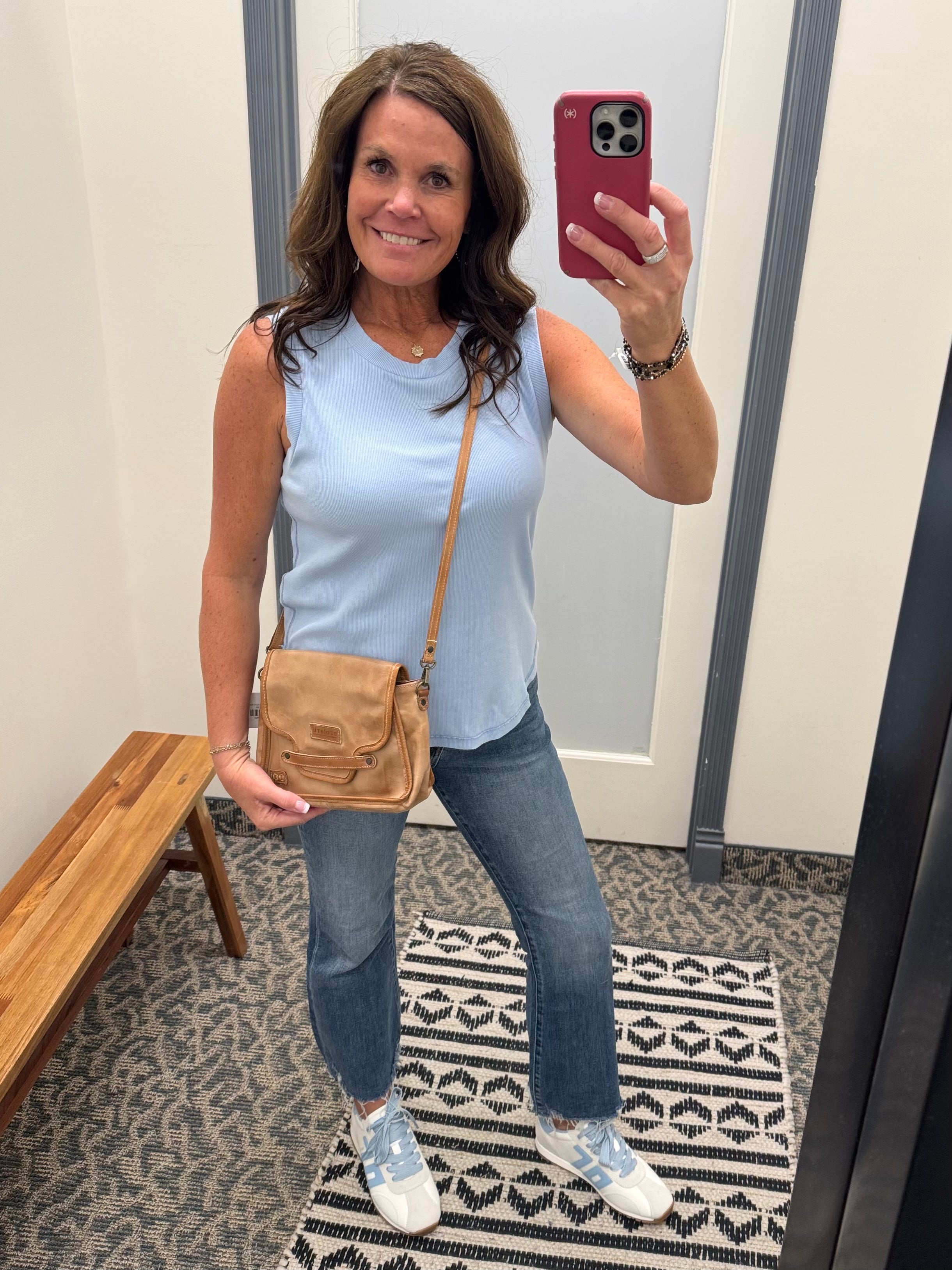 Blue Venice Raw Hem Ankle Flare Jeans Bottoms - Pants MICA DENIM