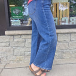 High Rise Wide Leg Ankle Jean Bottoms - Pants RISEN