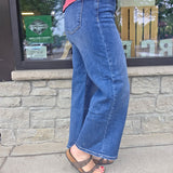 High Rise Wide Leg Ankle Jean Bottoms - Pants RISEN