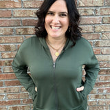 Spruce Green Comfort Zone Full Zip Hoodie