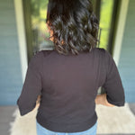 Black Knit Top Top - Sweater DOE & RAE