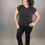 Black Kelsey Coated Flare Bottoms - Pants KUT FROM THE KLOTH