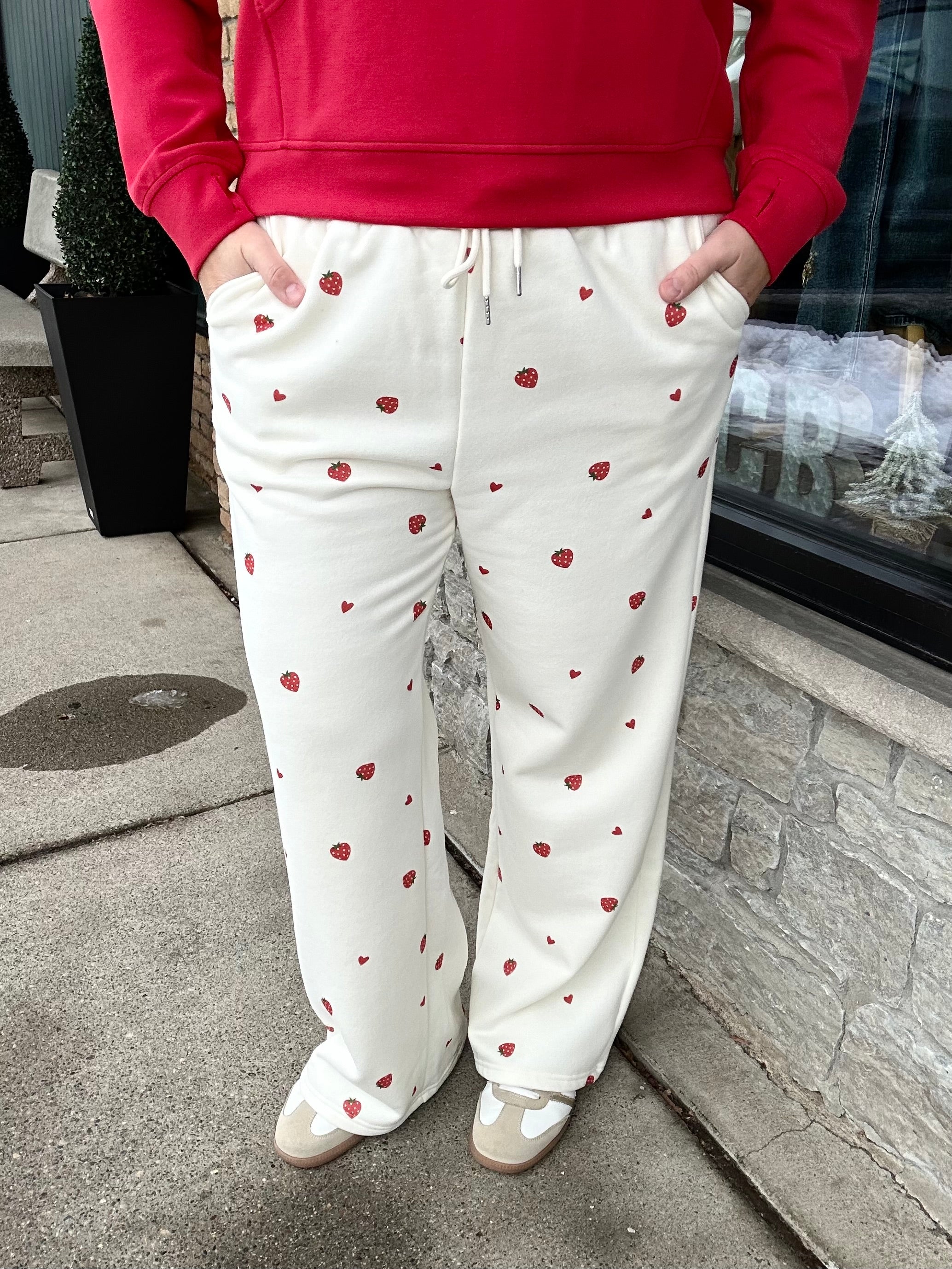 Strawberry Print Sweatpants