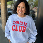 Grey Tailgate Club Sweatshirt Top - Sweatshirt PANACHE