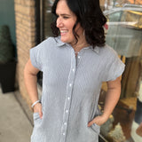 Ivory Blue Crescent Dress