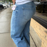 Medium Wash Stretchy Wide Leg Jeans