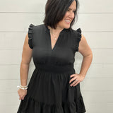 Black Smocked Waist Dress Dresses STACCATO