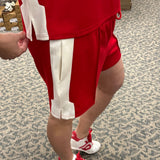 Red Zip Detail Lounge Set Bottoms - Shorts JODIFL