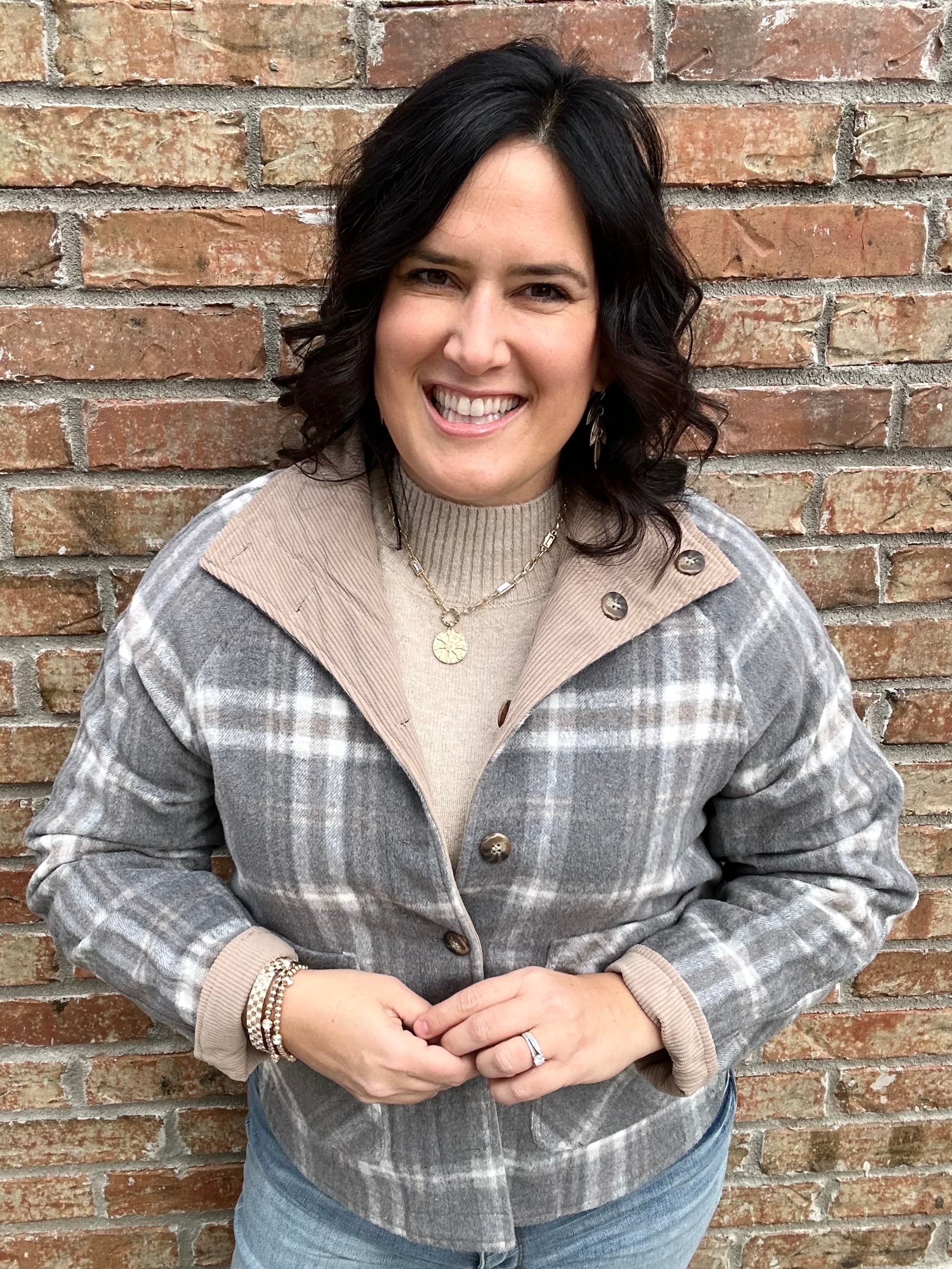 Grey Brown Jacqueline Jacket Outerwear- Jackets THREAD & SUPPLY