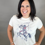 Cream Cowgirl Graphic Tee