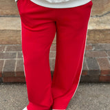 True Red/Cream Piping Pant