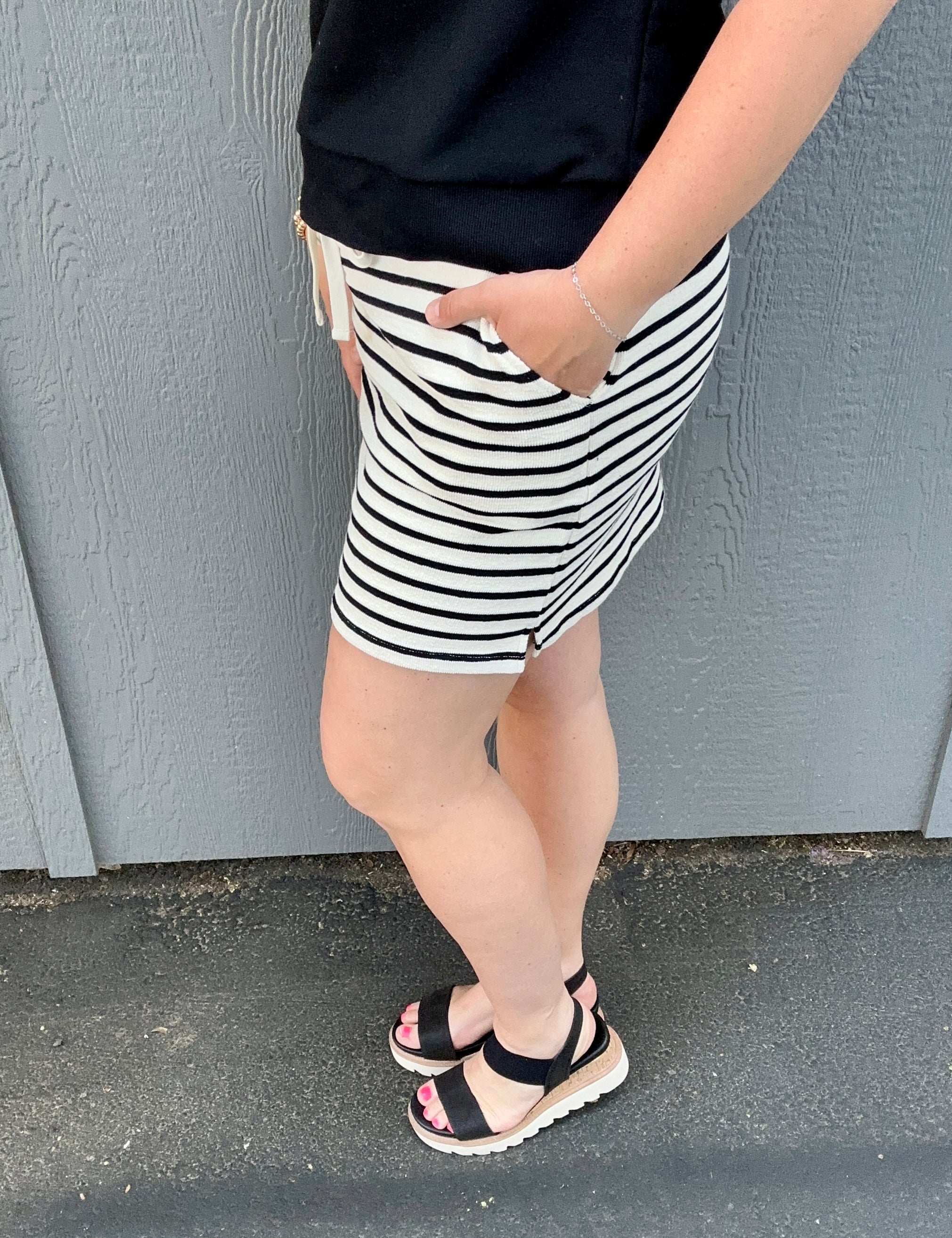 Ivory Black Jenna Skirt Bottom- Skirt THREAD & SUPPLY