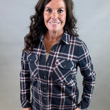Black Red Plaid Cassian Shirt