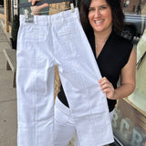 White Charlotte High Rise Jeans Bottom- Pants KUT FROM THE KLOTH