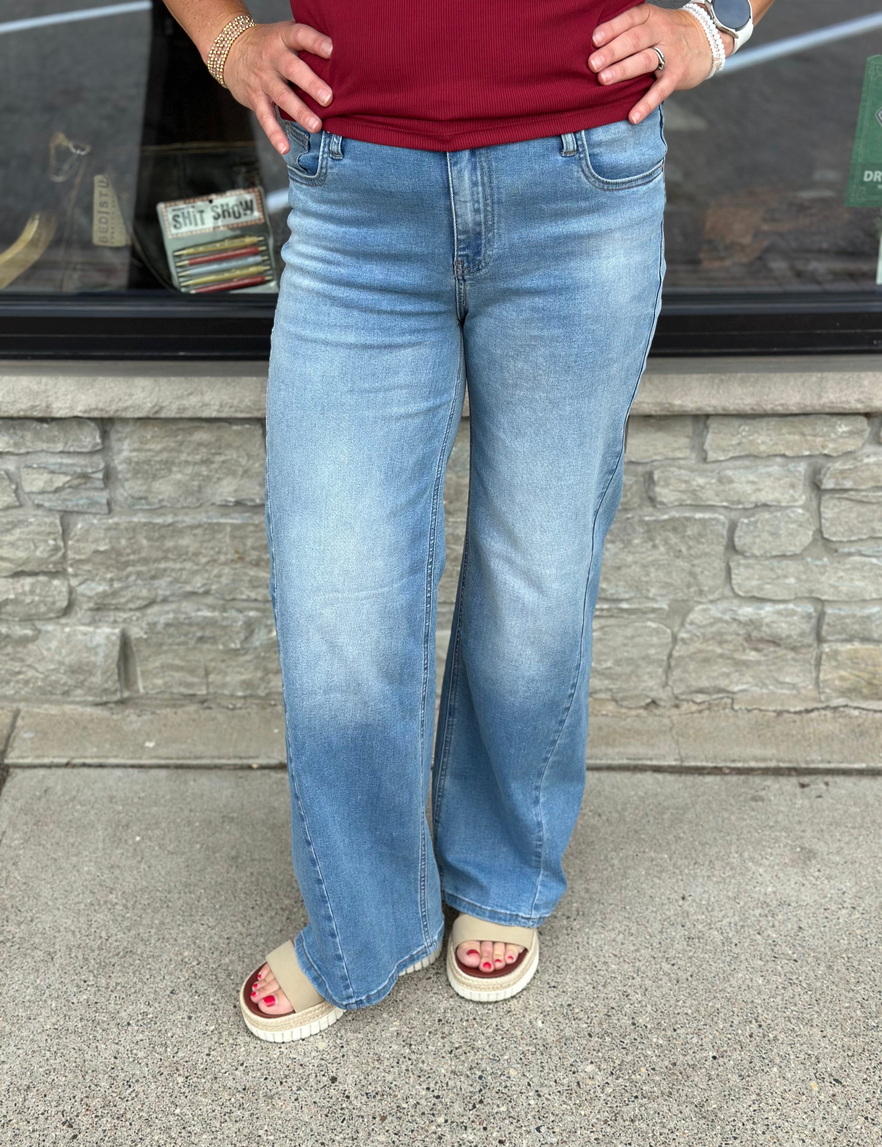Loveliness Jane Wide Leg Jean Bottoms - Pants KUT FROM THE KLOTH