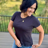 Black Sand Foundation Slub Tee Top - Tee Z Supply