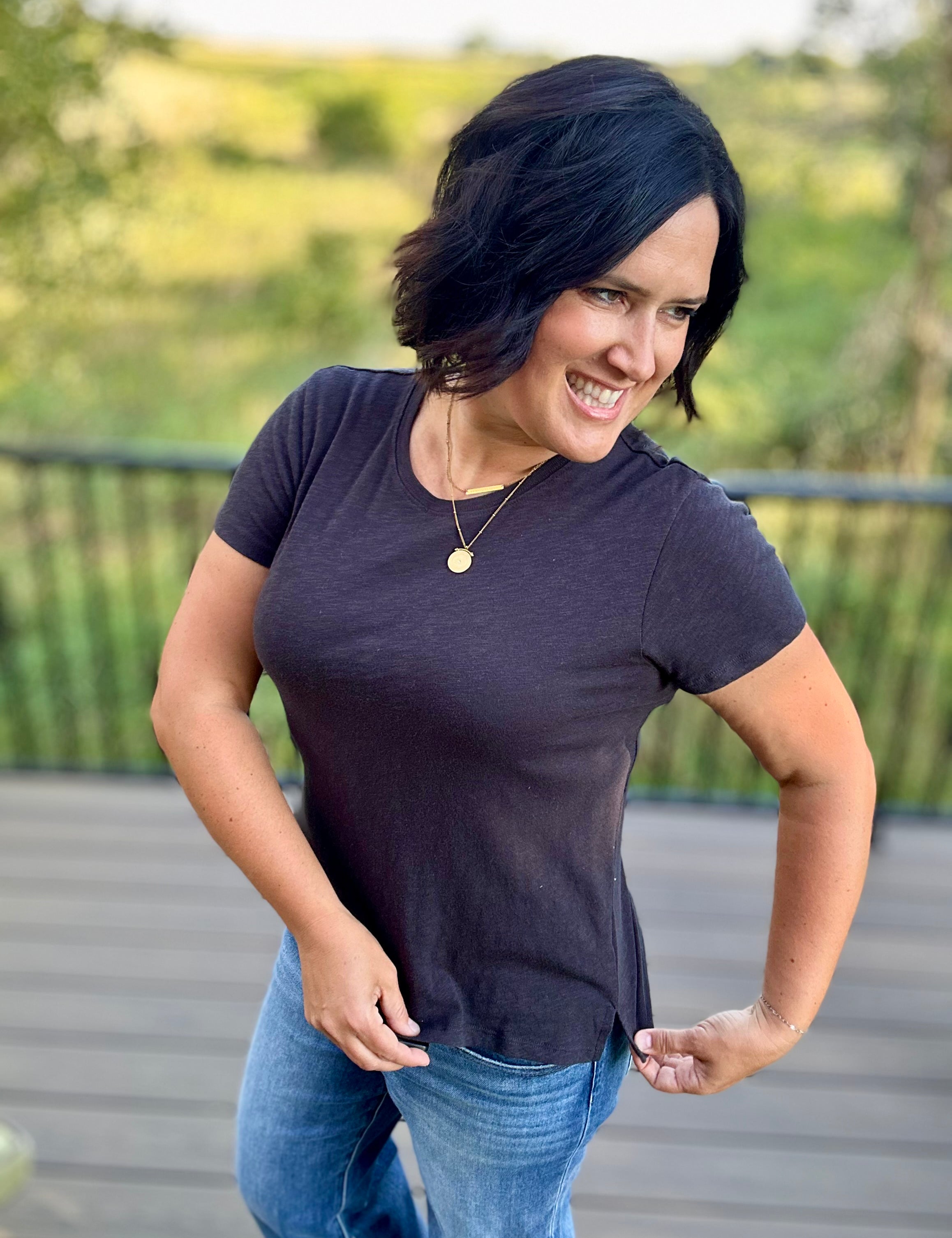 Black Sand Foundation Slub Tee Top - Tee Z Supply